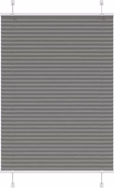 Berkfield Home Single Pleat Fabric Blind in Anthracite and Black, W/H: 95 x 150 cm