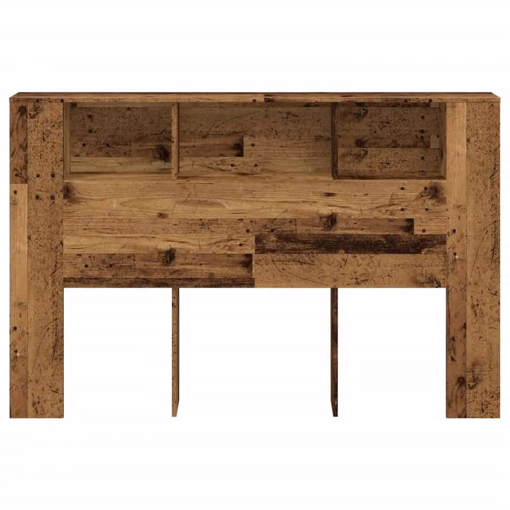 Berkfield Home Headboard Cabinet in Old Wood Brown, W/D/H: 160 x 18.5 x 103.5 cm – 4