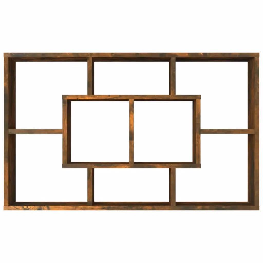 Berkfield Home Wall Mounted Shelf in Smoked Oak Brown, W/D/H: 85 x 16 x 52.5 cm – 3