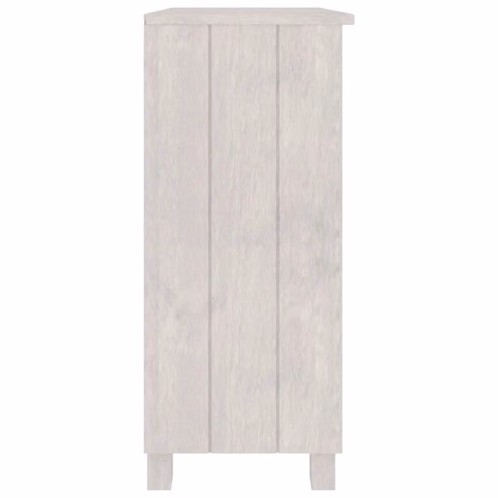 Berkfield Home Hamar White Solid Wood Pine Sideboard, W/D/H: 85 x 35 x 80 cm – 3