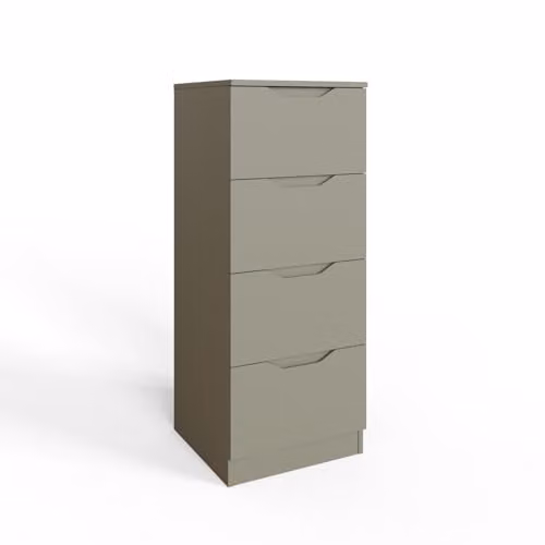 FWStyle Luno 4 Drawer Tallboy Chest of Drawers in Sage Green