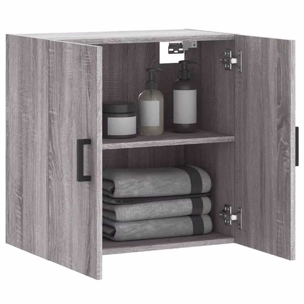 Berkfield Home Wall Mounted Grey Sonoma Cabinet W/D/H: 60 x 31 x 60 cm – 2