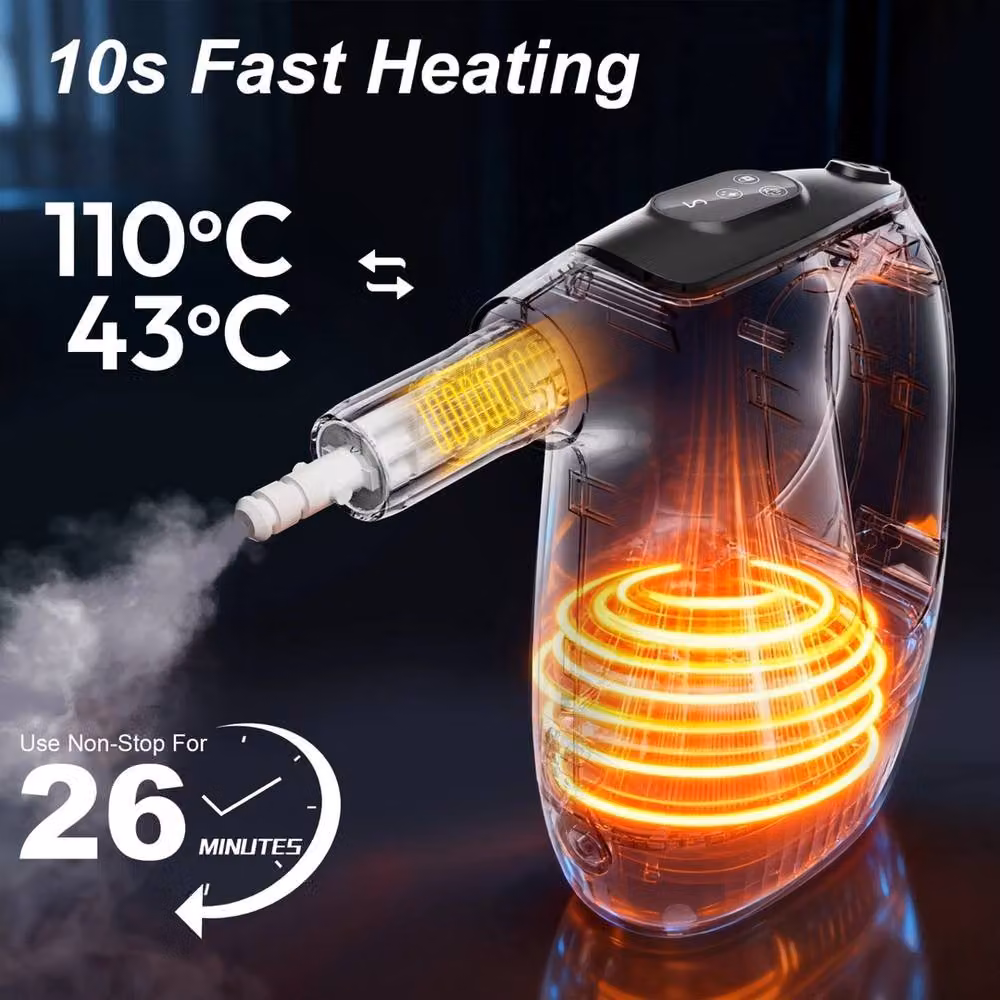 FLAVORA 10 in 1 Handheld Steam Cleaner and Portable Steam Mop in White – 2