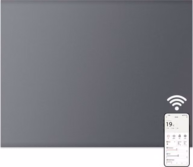 MYLEK 500W Slimline Electric Panel Convector Heater with WiFi App Control in Anthracite