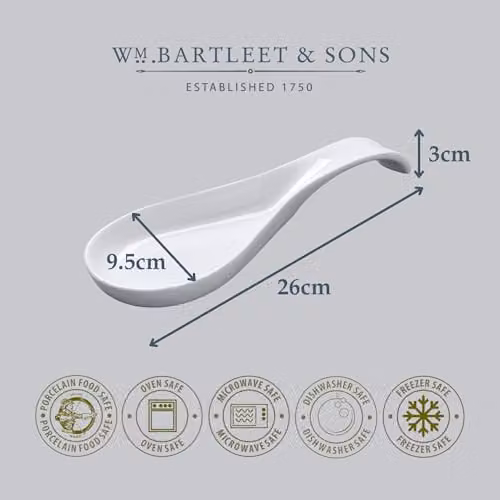 Wm Bartleet & Sons Traditional Porcelain Spoon Rest, White – 4