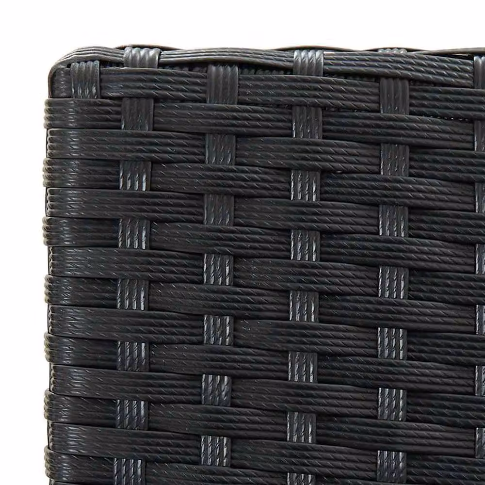 Berkfield Home Set of 4 Modern Black Poly Rattan Garden Bar Stools with Cushions – 4
