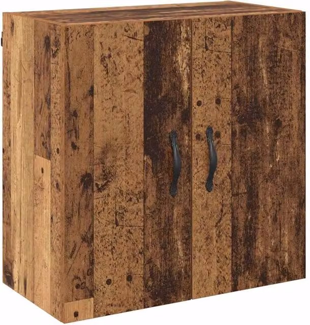 Berkfield Home Wall Mounted Cabinet in Brown Old Wood, W: 60 cm, D: 31 cm, H: 60 cm