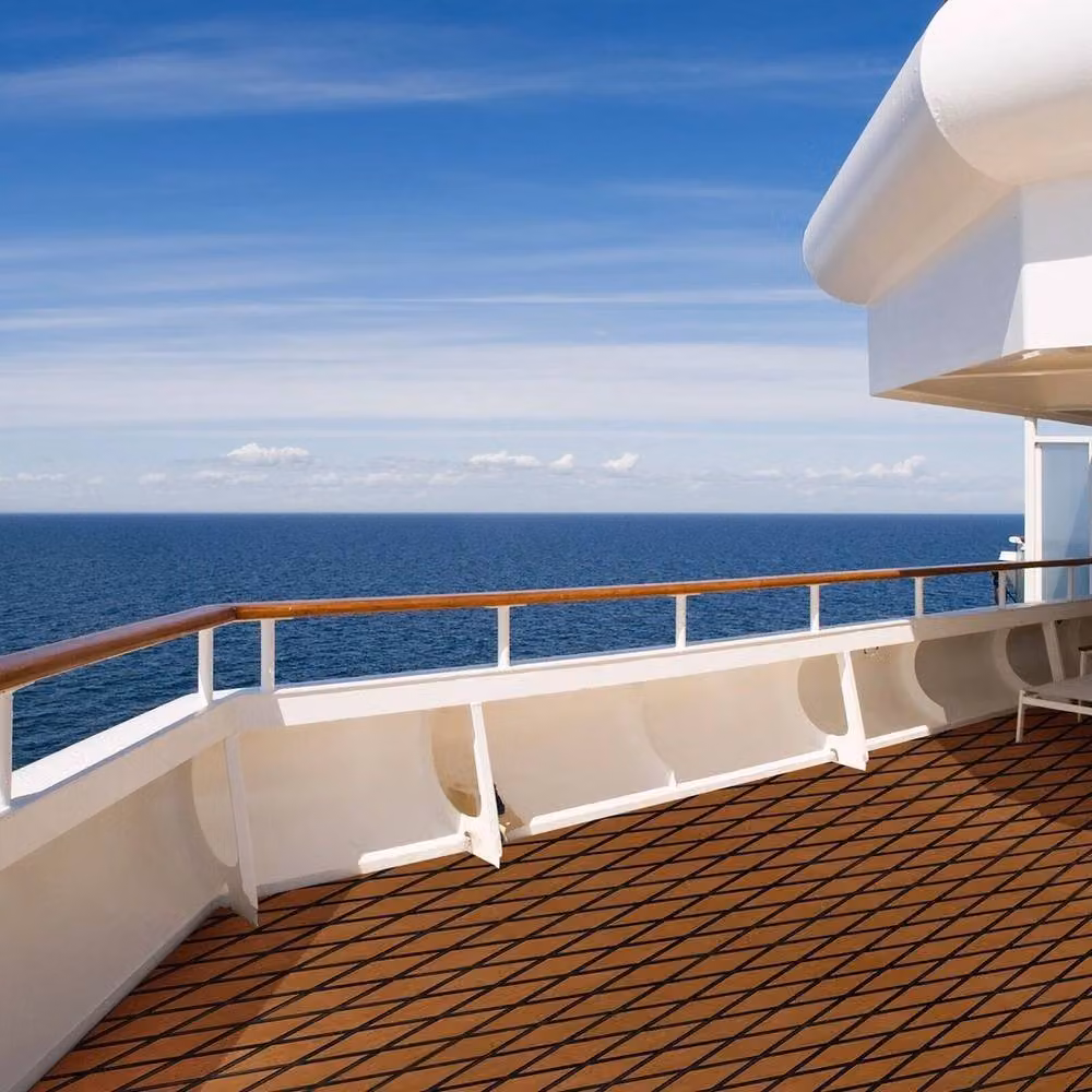 Kelvenix Brown Geometric EVA Foam Anti-Slip Boat Decking Sheet, W: 52 cm, L: 1000 cm – 3