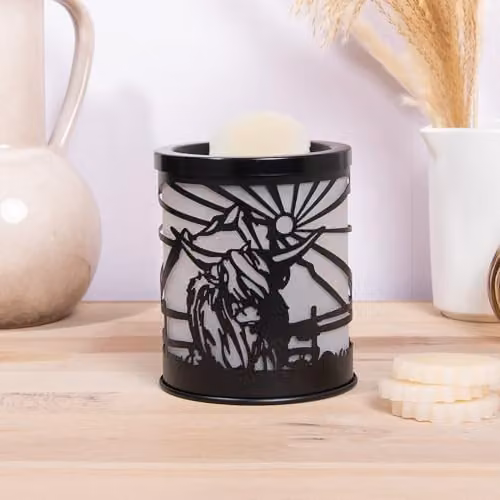Garden Greatness Highland Cow Illuminated Aroma Burner in Multicolour and Black, W/D/H: 13.0 x 11.0 x 11.0 cm – 3