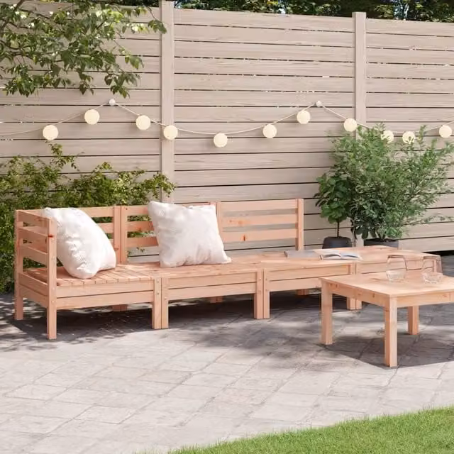 Berkfield Home Douglas 4-Seater Solid Wood Garden Sofa in Brown – 1