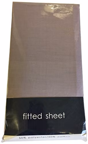 Rapport Home Easycare Non-Iron Polycotton Fitted Sheet, Purple, W: 180 cm x L: 200 cm – 2