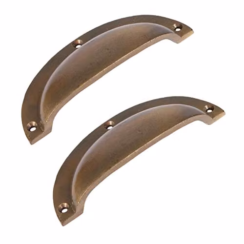 Hammer and Tongs Curved Cabinet Drawer Pull in Gold, Pack of 2 – 2