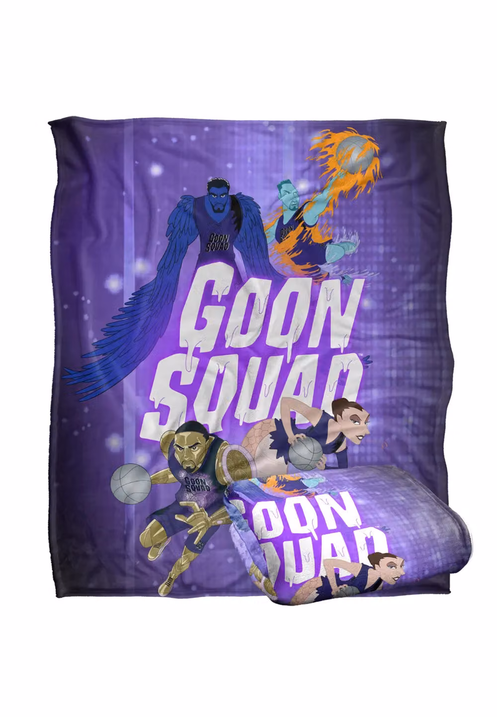 Warner Brothers Space Jam 2 Silky Touch Super Soft Throw Blanket in White and Multicolour, W: 152 cm, D: 127 cm – 2