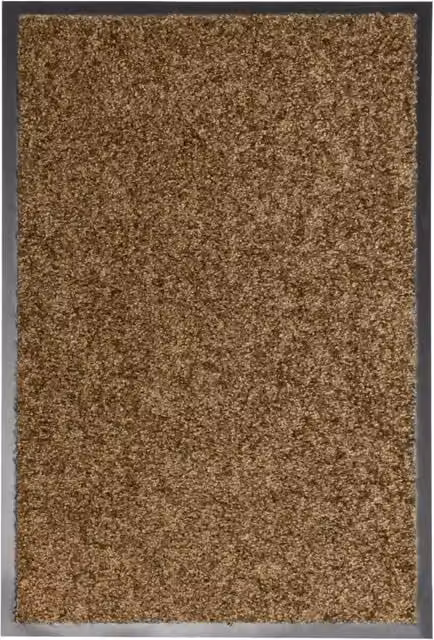 Berkfield Home Washable Non-Slip Brown Doormat W: 40 cm, D: 60 cm – 1