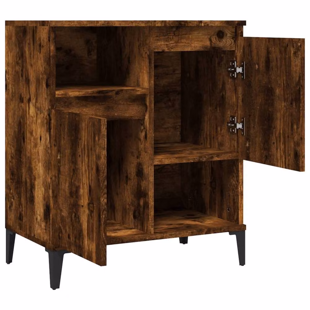 Berkfield Home Smoked Oak Sideboard in Brown, W/D/H: 60 x 35 x 70 cm – 4