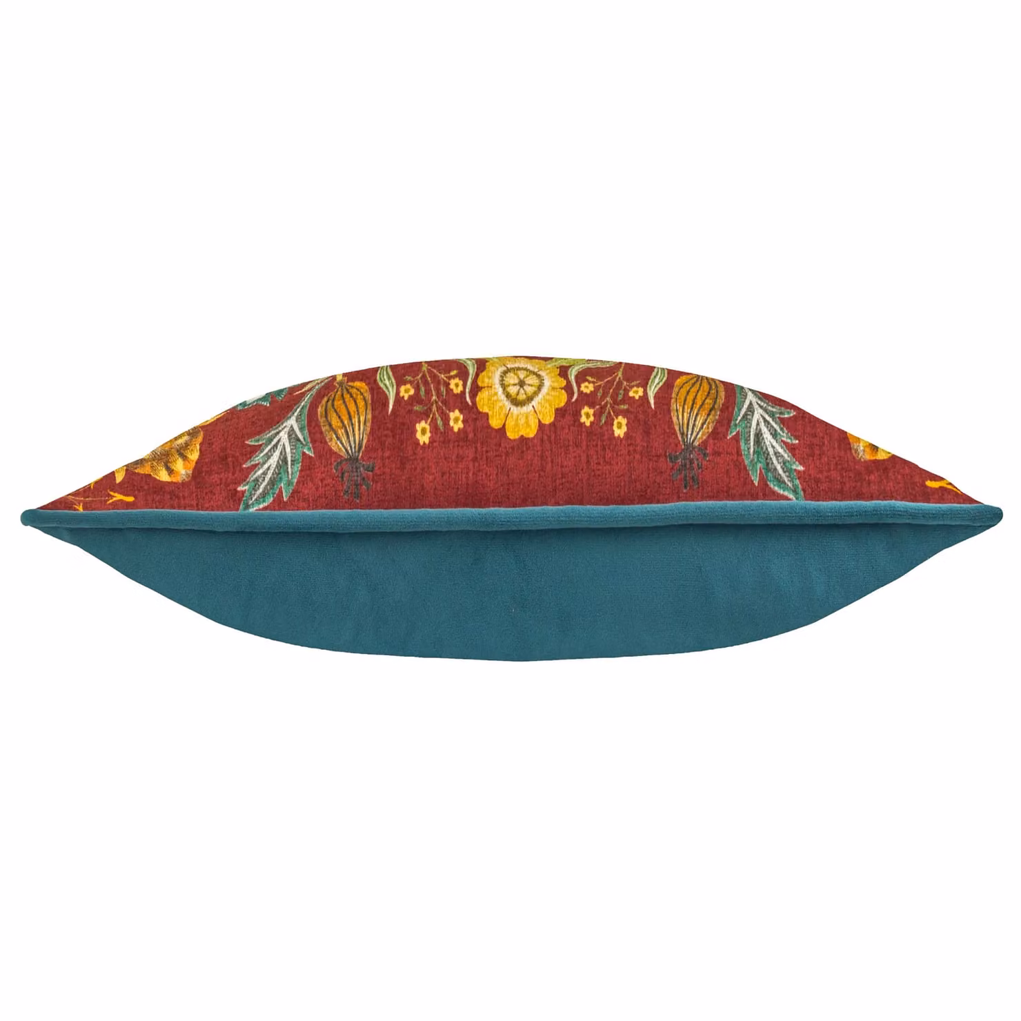 Evans Lichfield Hawthorn Birds Chenille Rectangular Cushion in Red, W/D/H: 50 x 30 x 1 cm – 2