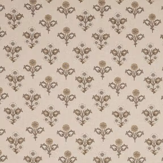iLiv Kochi Digitally Printed Fabric in Beige and Brown