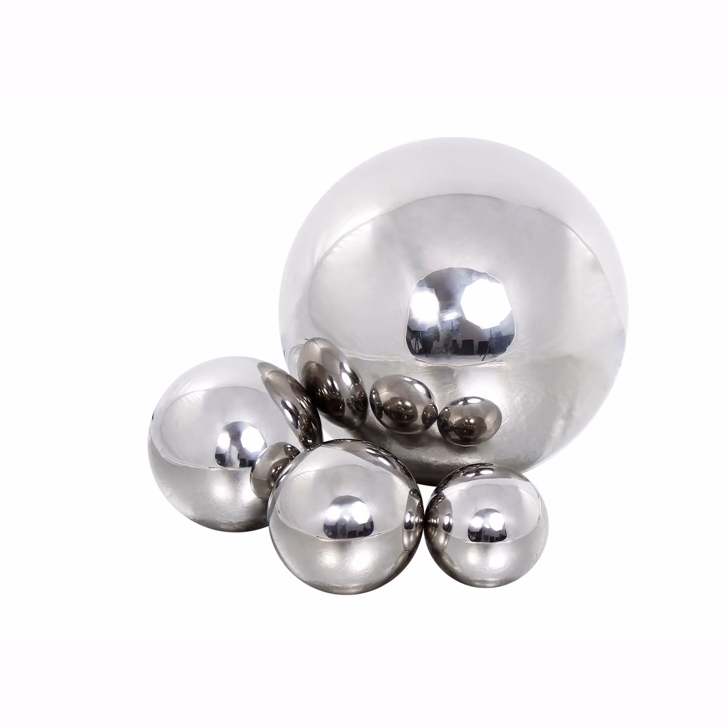 Primrose Polished Stainless Steel Gazing Globe Sphere in Silver, Diameter: 10 cm – 2