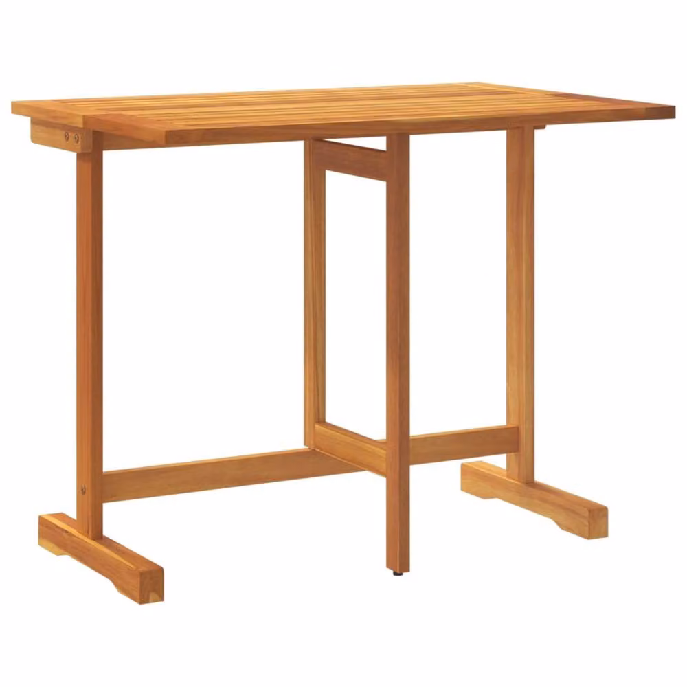 Berkfield Home Folding Balcony Table in Brown Solid Acacia Wood, W/D/H: 90 x 60 x 72 cm – 2