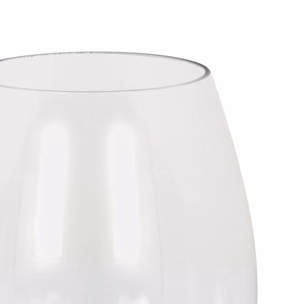 Hill Interiors Neris Glass Goblet Pillar Candle Holder in Black, H 18 cm x W 14 cm x D 14 cm – 2