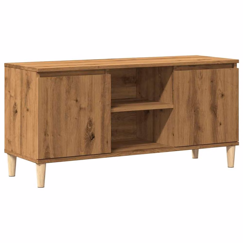 Berkfield Home Artisan Oak TV Cabinet in Brown, W/D/H: 102 x 50 x 50 cm – 2