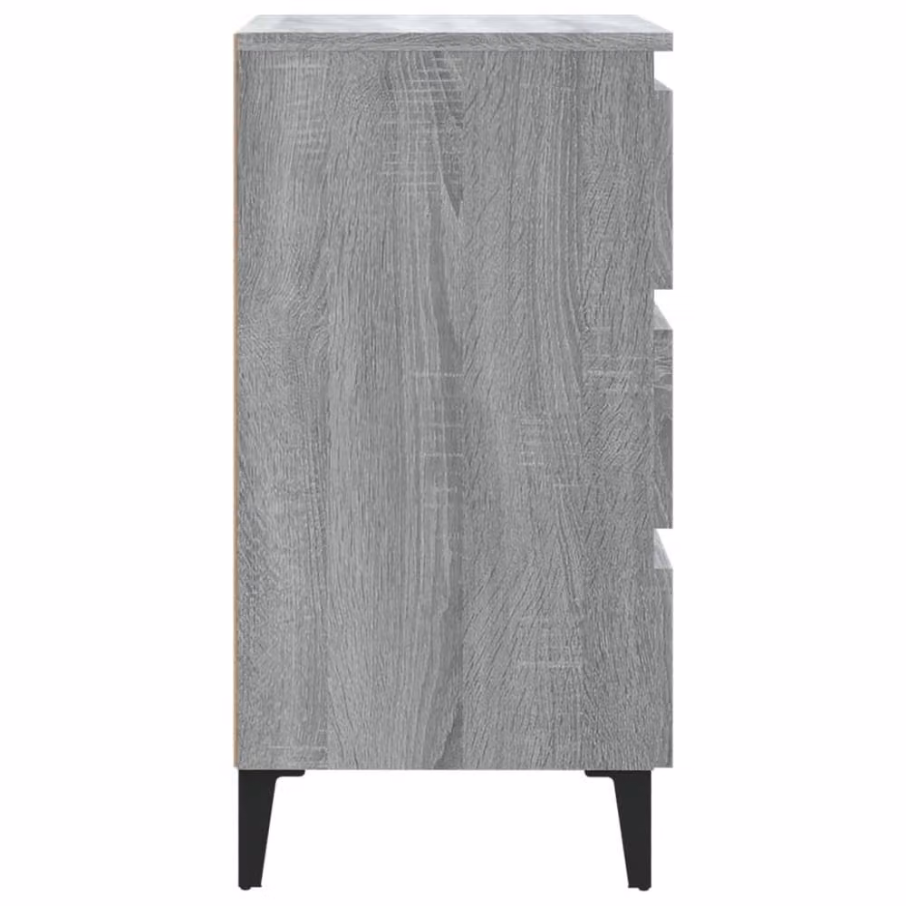 Berkfield Home Sturdy Bed Cabinet with Metal Legs in Grey Sonoma, W/D/H: 40 x 35 x 69 cm – 3