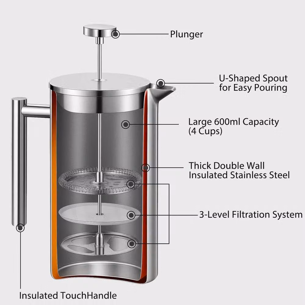PAWNORA Insulated Coffee Maker in Silver – 3