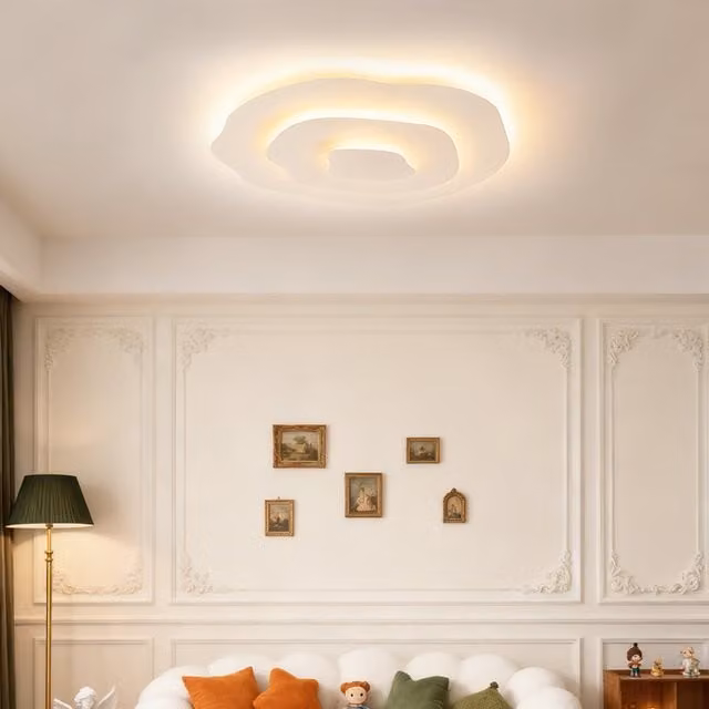 Lifeideas Layered Ring Dimmable Ceiling Light with Remote Control in White