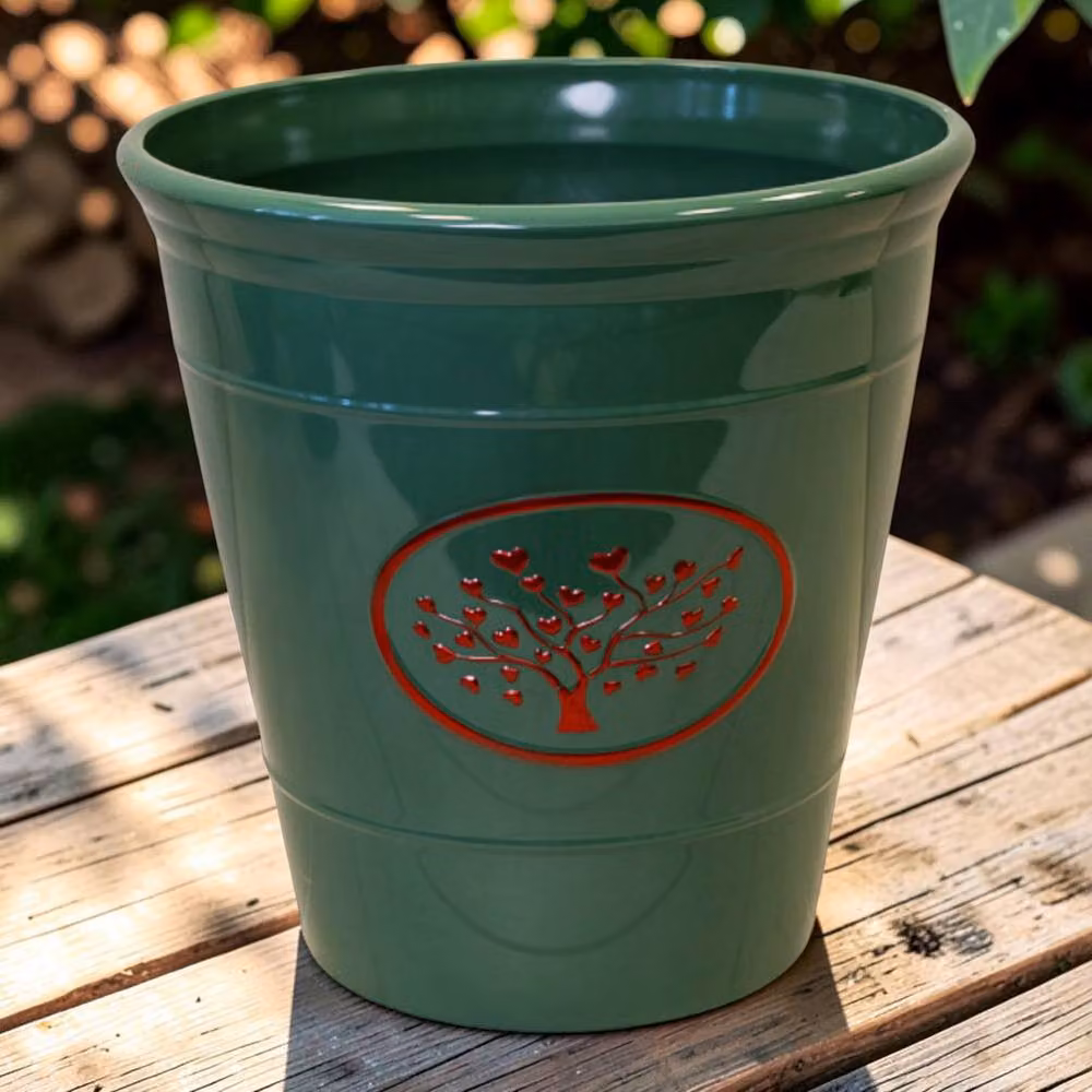 Four Candle Green Love Heart Tree Plastic Planter W: 40 cm, H: 42 cm – 2