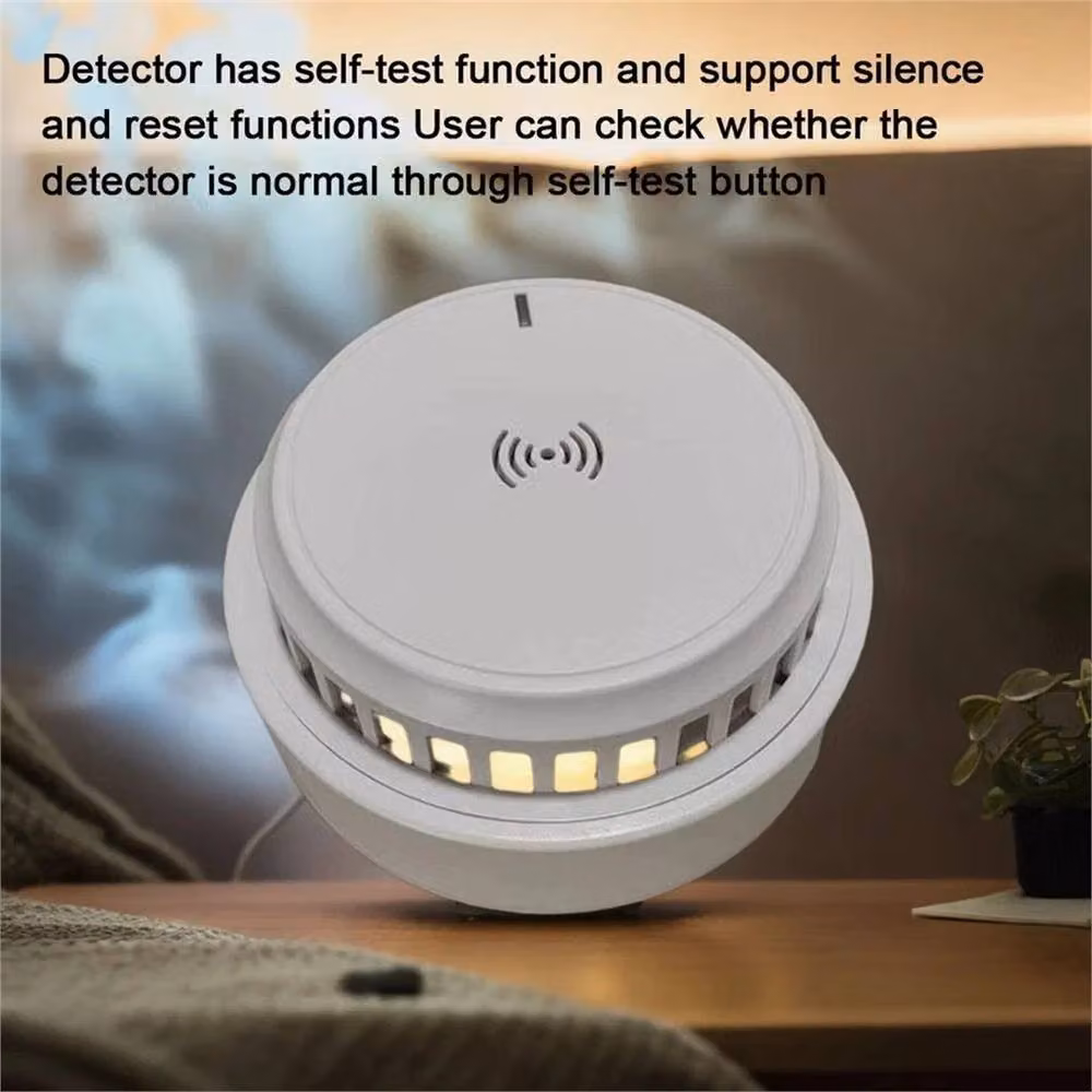 EONLION Battery Operated Smoke and Gas Detector Home Alarm, White – 3