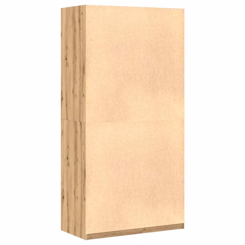 Berkfield Home Artisan Oak Wardrobe in Brown, W/D/H: 100 x 50 x 200 cm – 2