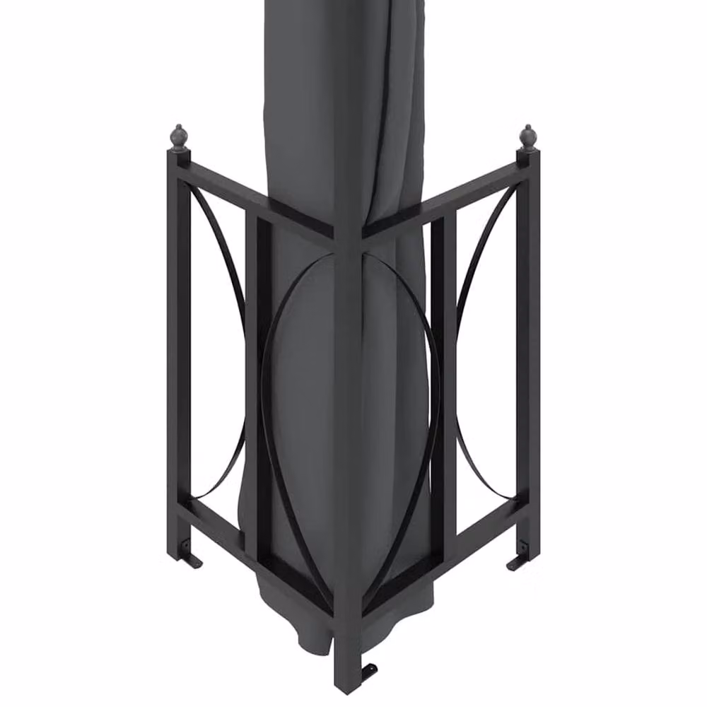 Berkfield Home Gazebo with Sidewalls and Double Roof, W: 400 cm, D: 300 cm, H: 265 cm, Anthracite – 5