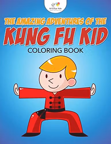 Kreative Kids The Amazing Adventures of the Kung Fu Kid Colouring Book, Multicolour, H: 27.94 cm, W: 21.59 cm