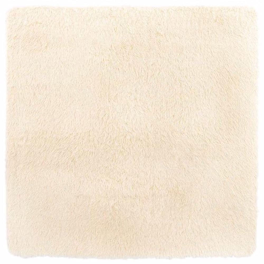 Berkfield Home Navarra Shaggy High Pile Rug, Cream/Beige, W/D/H: 120 x 120 x 3.5 cm – 1