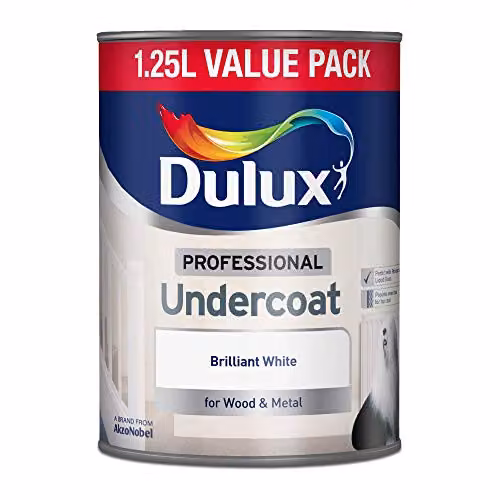 Dulux Professional Wood Undercoat Paint, White, 1.25 l – 2