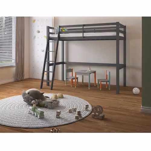 Dorel Home Furnishings Alpi HighBed Single Bed in Grey, W/D/H: 98 x 208 x 175 cm – 2