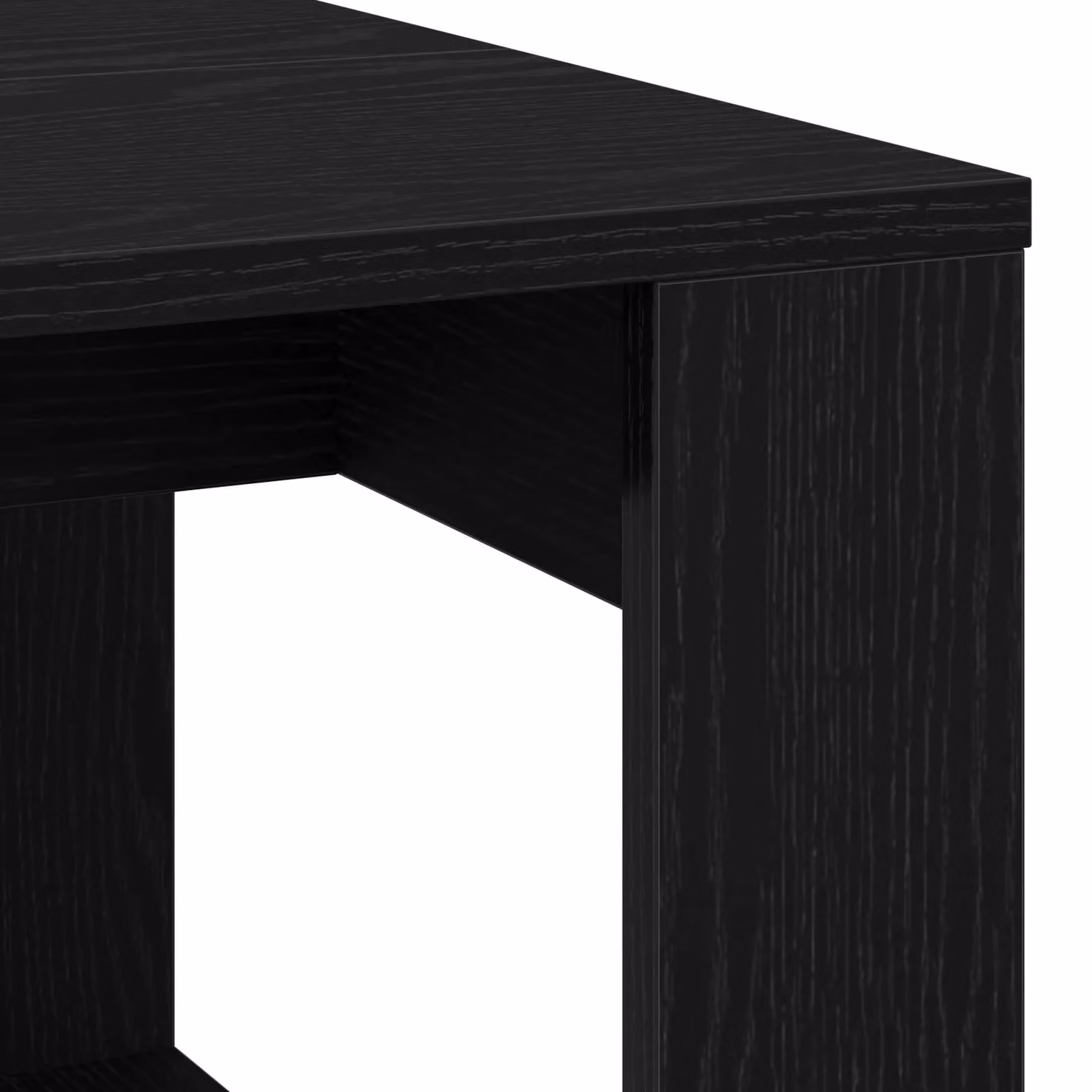 Berkfield Home Black Oak Coffee Table in Black, W/D/H: 102 x 50 x 35 cm – 4