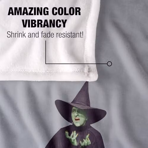 LOGOVISION The Wizard Of Oz Wicked Witch Melting Super Soft Fleece Throw Blanket, Multicolour, W/D/H: 91 x 147 cm – 3