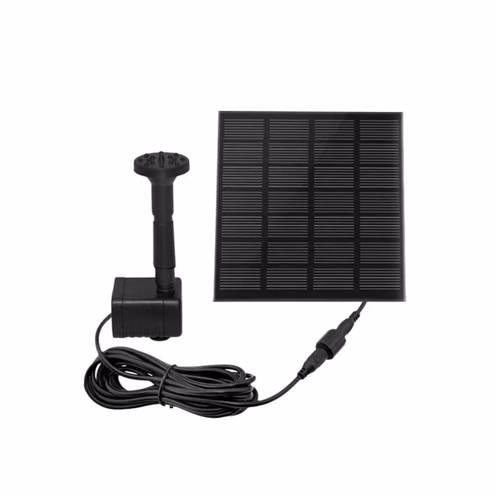 FLAVORA Solar Water Fountain Pump Kit in Black with 220 L/H Flow Rate and 1000L Capacity – 3
