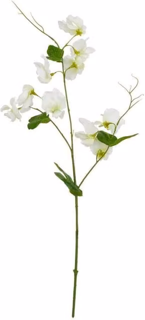 Hill Interiors Natural Garden Collection Sweetpea Artificial Flower in White