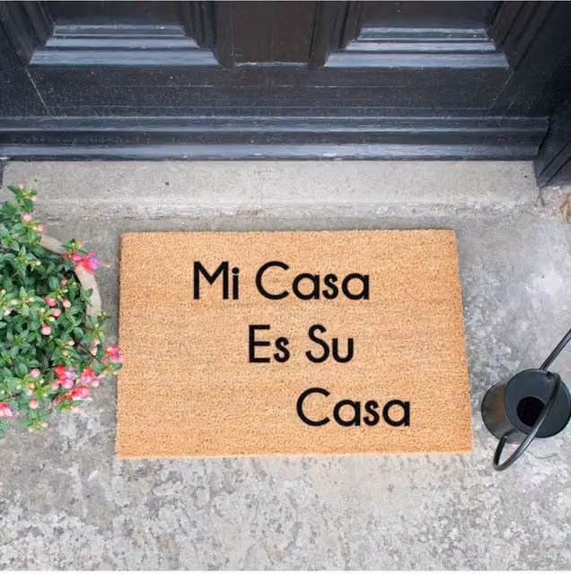 Artsy Mats Mi Casa Su Casa Coir Doormat in Black and Brown, W: 60 cm, D: 40 cm – 1