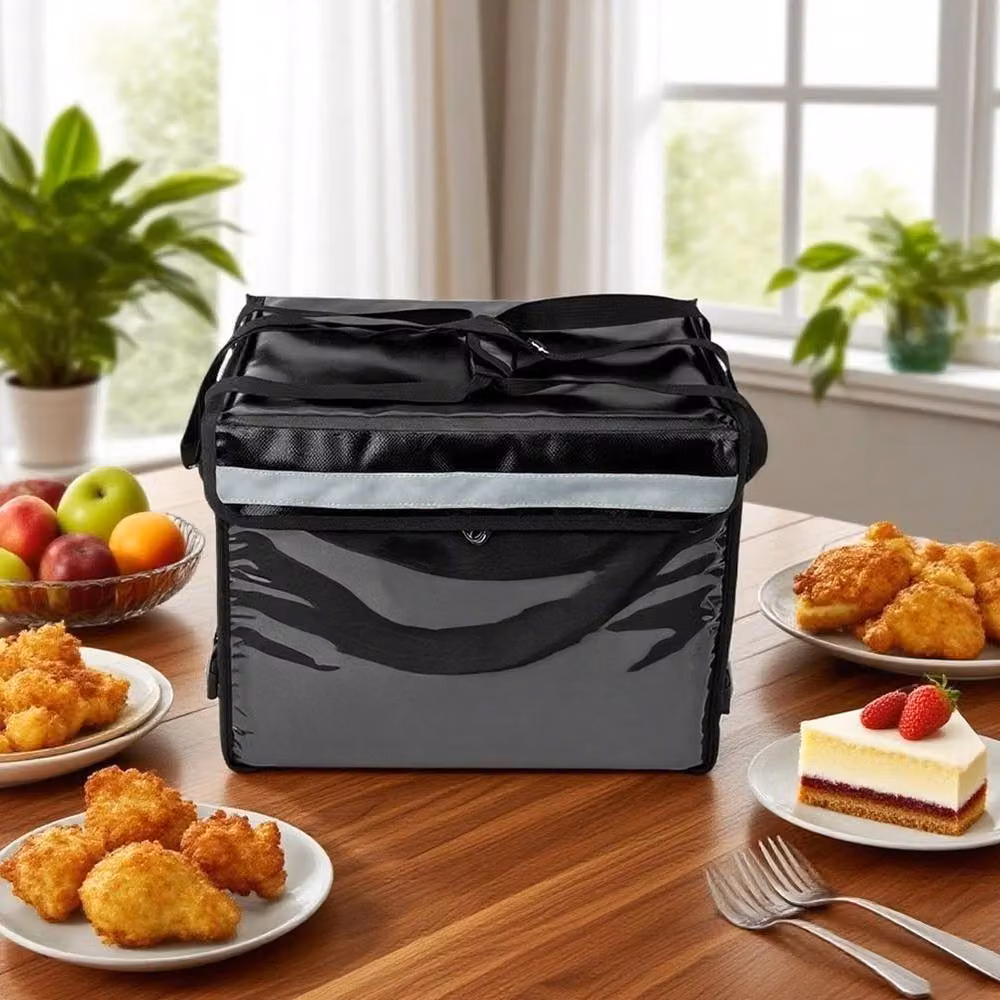 FLAVORA 48L Thermal Insulated Food Delivery Bag in Black – 6