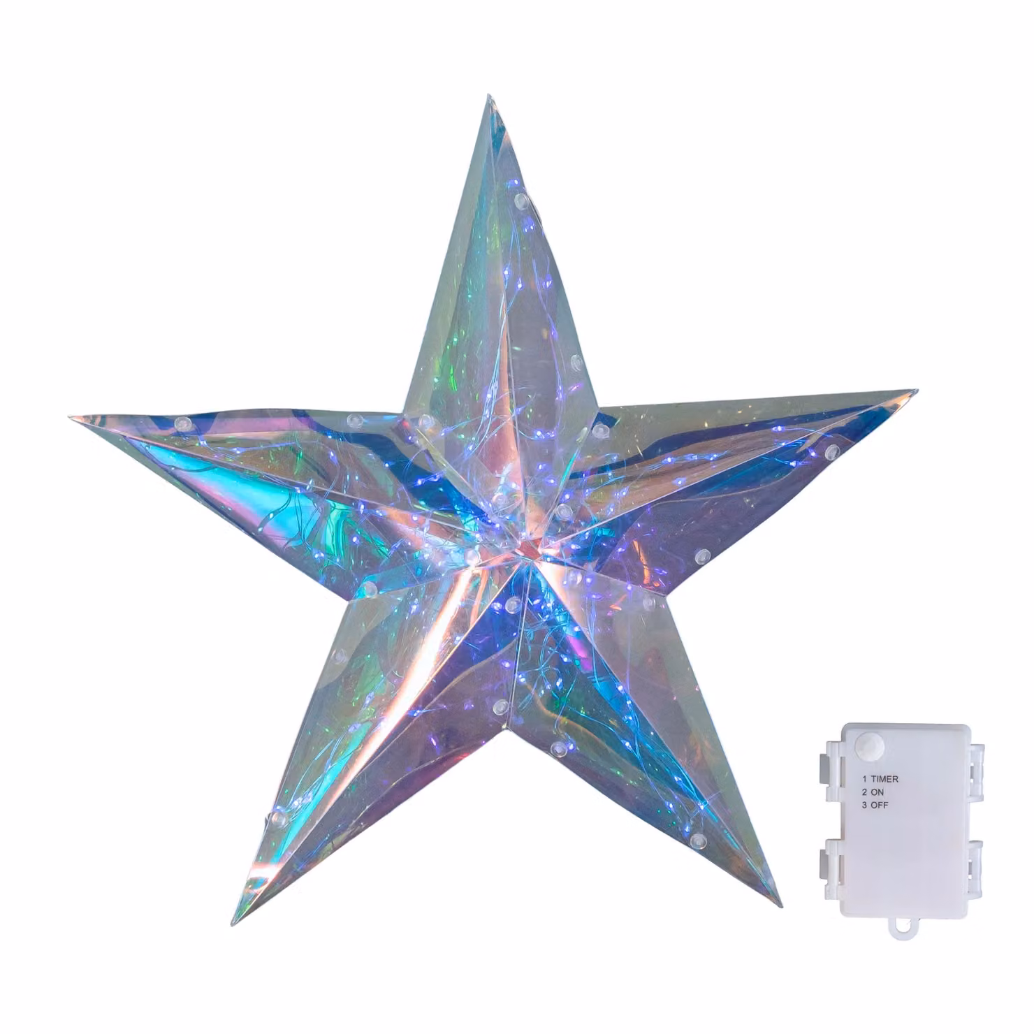 Samuel Alexander Hanging Christmas Dreamlight Star with 100 White LEDs, Multicolour, 36 cm – 3