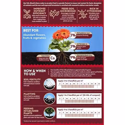 Westland Organic Fish, Blood and Bone Slow Release Plant Tonic for Vegetable, Lawn and Ornamental Gardens, 4 kg – 3