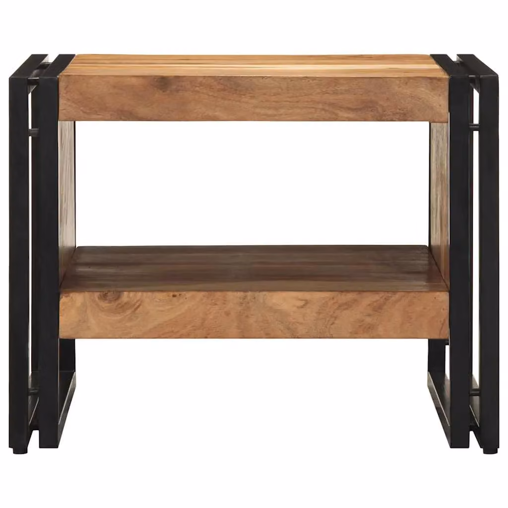 Berkfield Home Square Acacia Wood Coffee Table in Brown, W/D/H: 50 x 50 x 38 cm – 3