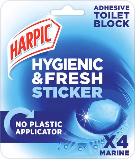 Harpic Marine Blue Sticker Adhesive Toilet Block