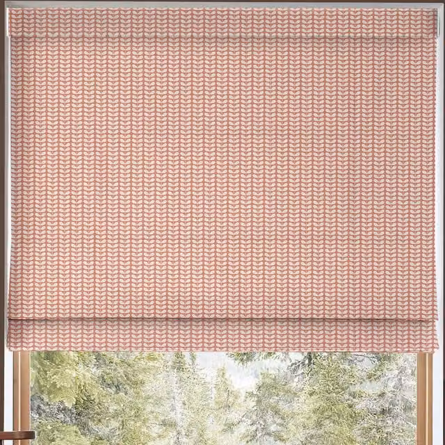 Orla Kiely Tiny Stem Blackout Roman Blind in Pink