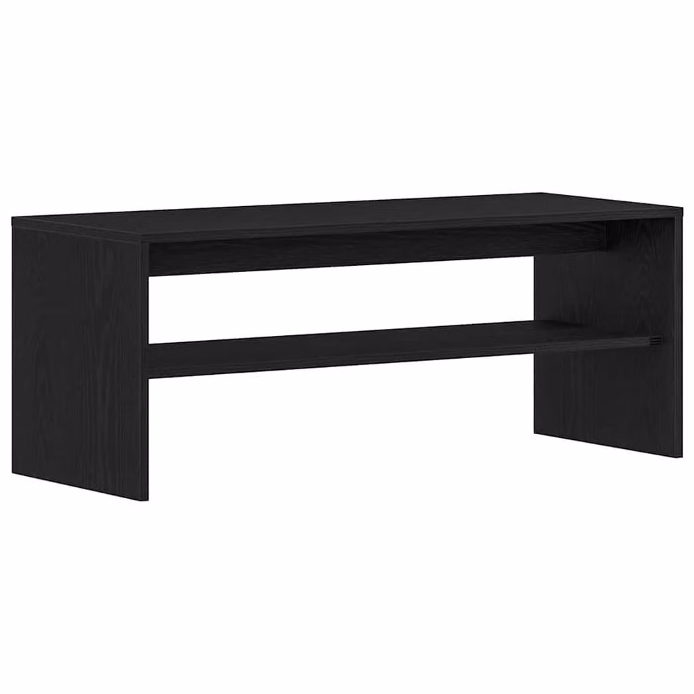 Berkfield Home Black Oak TV Cabinet in Matt MDF, W/D/H: 100 x 40 x 40 cm – 3