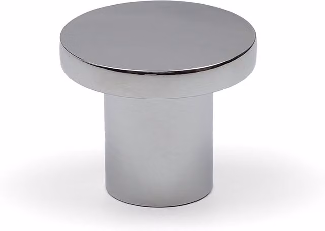 Round Circular Cabinet Knob in Polished Chrome Zinc