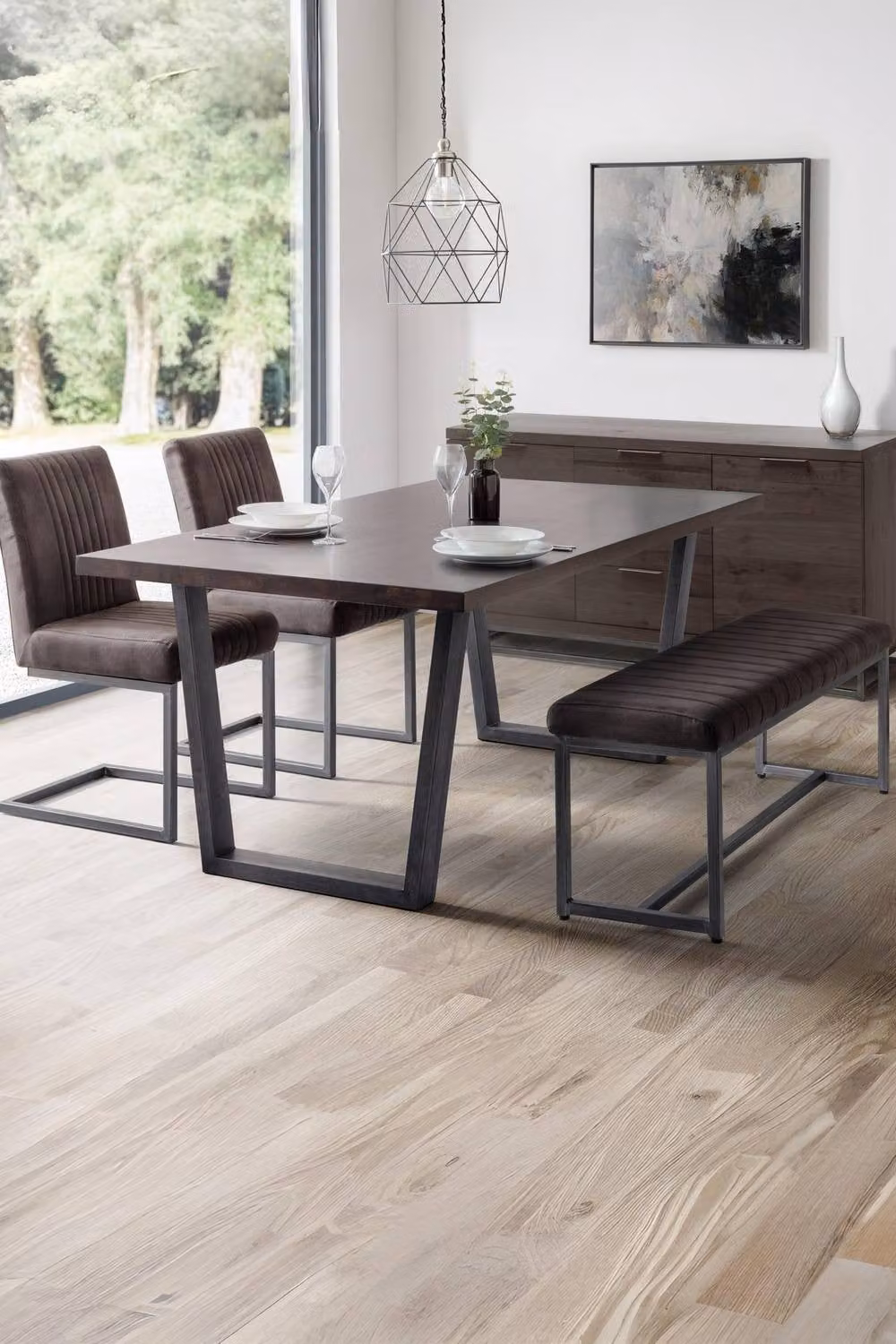 Julian Bowen Brooklyn 2 Seater Upholstered Dining Bench in Grey Microfibre, Width: 121 cm – 3